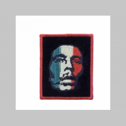 Bob Marley - Rasta -Face - tvár nažehľovacia vyšívaná nášivka (možnosť nažehliť alebo našiť na odev) rozmery: 7,5x6cm  materiál100%bavlna